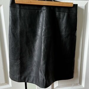 J crew faux leather a line mini skirt size 4